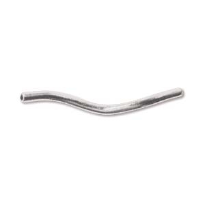 1.2 x 20mm Plated Spiral Tube-SILVER