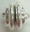 12mm Swirl Plated Magnetic Clasp-SILVER PLATED