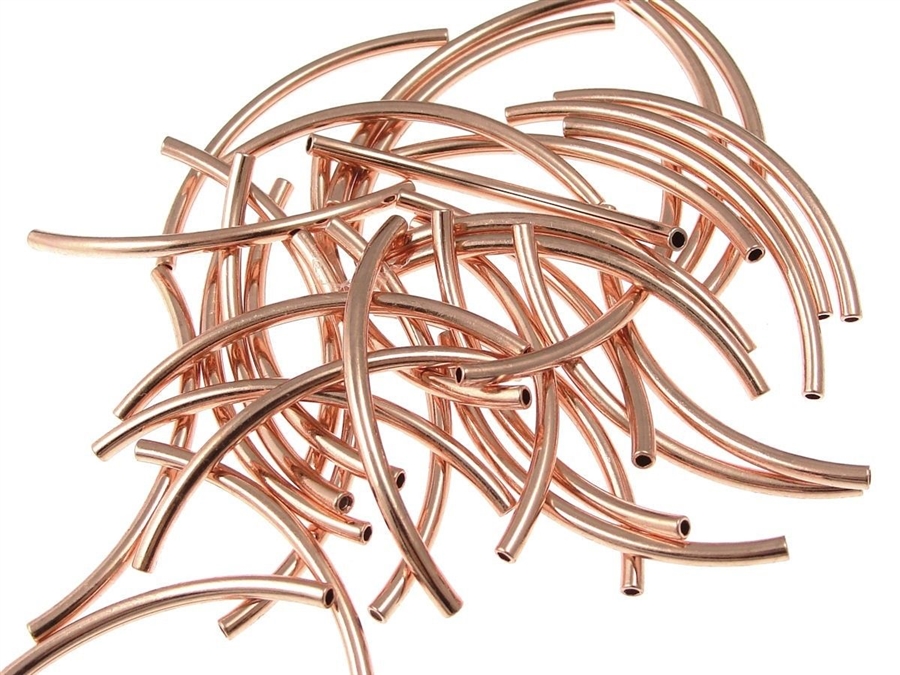 2 x 38mm Plated Curved Tube-COPPER