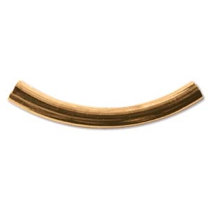 3.2 x 26mm Plated Curved Tube-GOLD