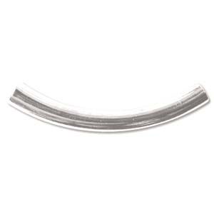 3.2 x 26mm Plated Curved Tube-SILVER