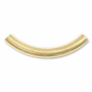 5 x 30mm Plated Curved Tube-GOLD