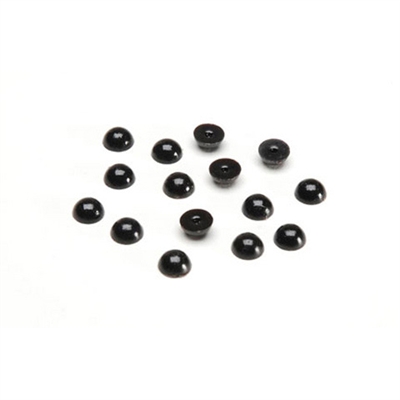 8mm 1/2 Round Black Eyes