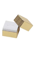 #102 Gold Solid Top Jewelry Box- 1 1/2" x 1 1/4" x 1 1/2"