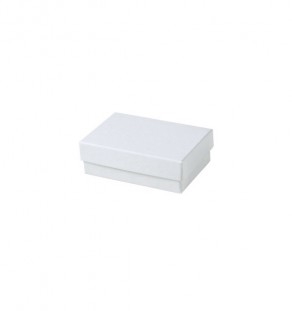 #32 White Swirl Solid Top Jewelry Box- 3 1/8" x 2 1/8" x 1"