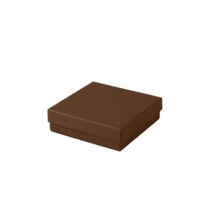 #33 Cocoa Solid Top Jewelry Box- 3 1/2" x 3 1/2" x 1"