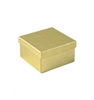 #34 Gold Solid Top Jewelry Box- 3 1/2" x 3 1/2" x 2"