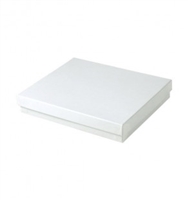 #65 White Swirl Solid Top Jewelry Box- 6" x 5" x 1"