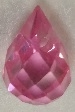 Cubic Zirconia Medium Briolette Pendant- Pink