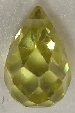 Cubic Zirconia Medium Briolette Pendant- Yellow