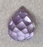 Cubic Zirconia Small Briolette Pendant- Light Purple