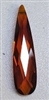 Cubic Zirconia Long Flat Teardrop- Rust