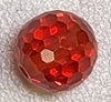 Cubic Zirconia 8mm Faceted Round Bead- Rust