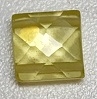 Cubic Zirconia Square Bead- 2 Hole- Light Yellow