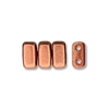 Czech 2-Hole Brick Bead - 3mm x 6mm Matte Metallic Copper