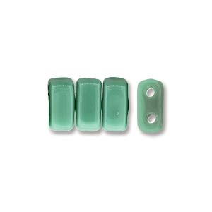 CzechMates 2-Hole Brick Bead - 3mm x 6mm - Persian Turquoise