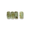 CzechMates 2-Hole Brick Bead - 3mm x 6mm - Picasso Opaque Pale Turquiose