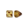 6mm Czech 2-Hole Pyramid Bead- Crystal Picasso