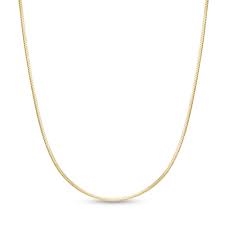 1.0mm Round Snake Gold Plated Finished Necklace Chain- 18"
