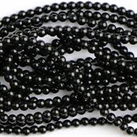 4mm Japanese Quality Acrylic Pearls - Black