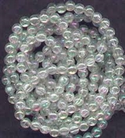 4mm Japanese Quality Acrylic Pearls - Clear Iridescent