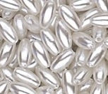 3 x 6mm Acrylic Oat Pearl