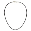2mm Round Black Leather Finished Necklace- 18"