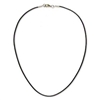 2mm Round Black Leather Finished Necklace- 20"