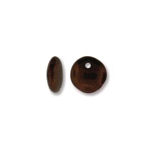 6mm 1 hole Lentil Bead- Jet Purple Lustre