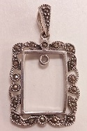 Marcasite Frame Pendant/Charm