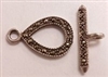 Marcasite 18mm Teardrop Toggle