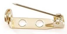 3/4" Pin Back-Gold