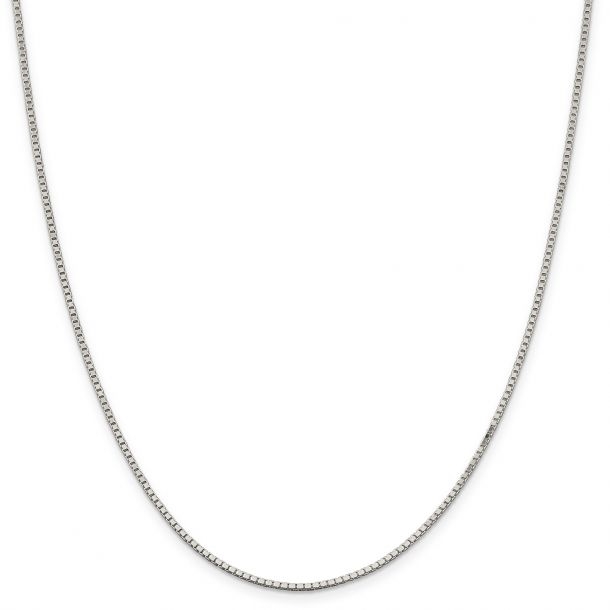 1.5mm Box Silver Plated Finished Necklace Chain