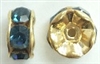 6mm Large Stone Rondell-MONTANA/GOLD