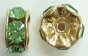 6mm Large Stone Rondell-PERIDOT/GOLD