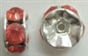 6mm Large Stone Rondell-PADPARADSCHA/SILVER