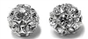 12mm Rhinestone Bead Crystal/Silver