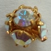 5mm Rhinestone Bead Crystal AB/Gold