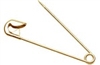 #3 (2")  Coiled Safety Pins - Gold