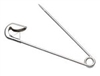 #7 (3")  Coiled Safety Pins - Silver