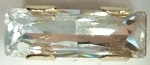 15 x 6mm Large Rectangle Baguette Sew On-CRYSTAL/GOLD