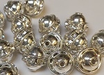 6mm One Row Smooth Bead Crystal/Silver