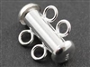 Sterling Silver Smooth Multi Strand Tube Clasp - 2 to 5 Strand