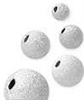 10mm Frosted Round Sterling Silver Bead - 2.5mm Hole Size