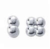 2mm Sterling Silver Quad Bead - 4mm Overall Size with 1mm Hole Size