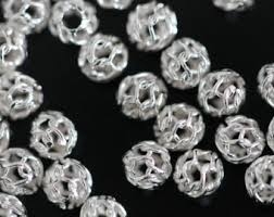 Sterling Silver Mesh Bead - 4mm - 1mm Hole Size