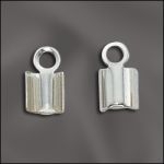 Sterling Silver Fold Over Cord Ends - 5mm