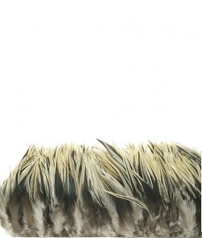 Strung Rooster Badger Saddle Feathers
