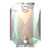 Swarovski 14 x 10mm Emerald Cut sew on- Crystal AB