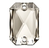 Swarovski 14 x 10mm Emerald Cut sew on- Silver Shade